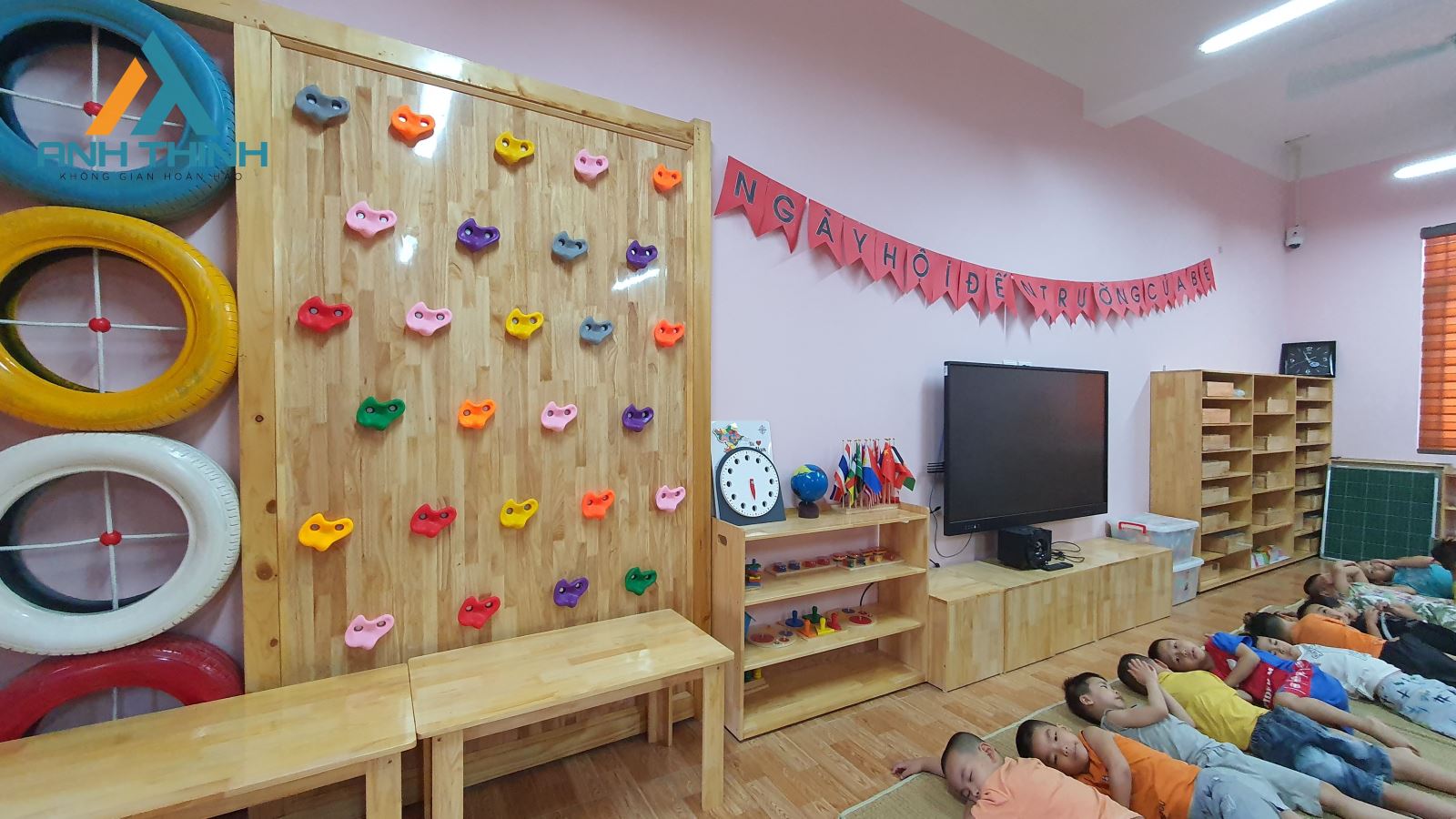 thi công trường mầm non, nội thất mầm non