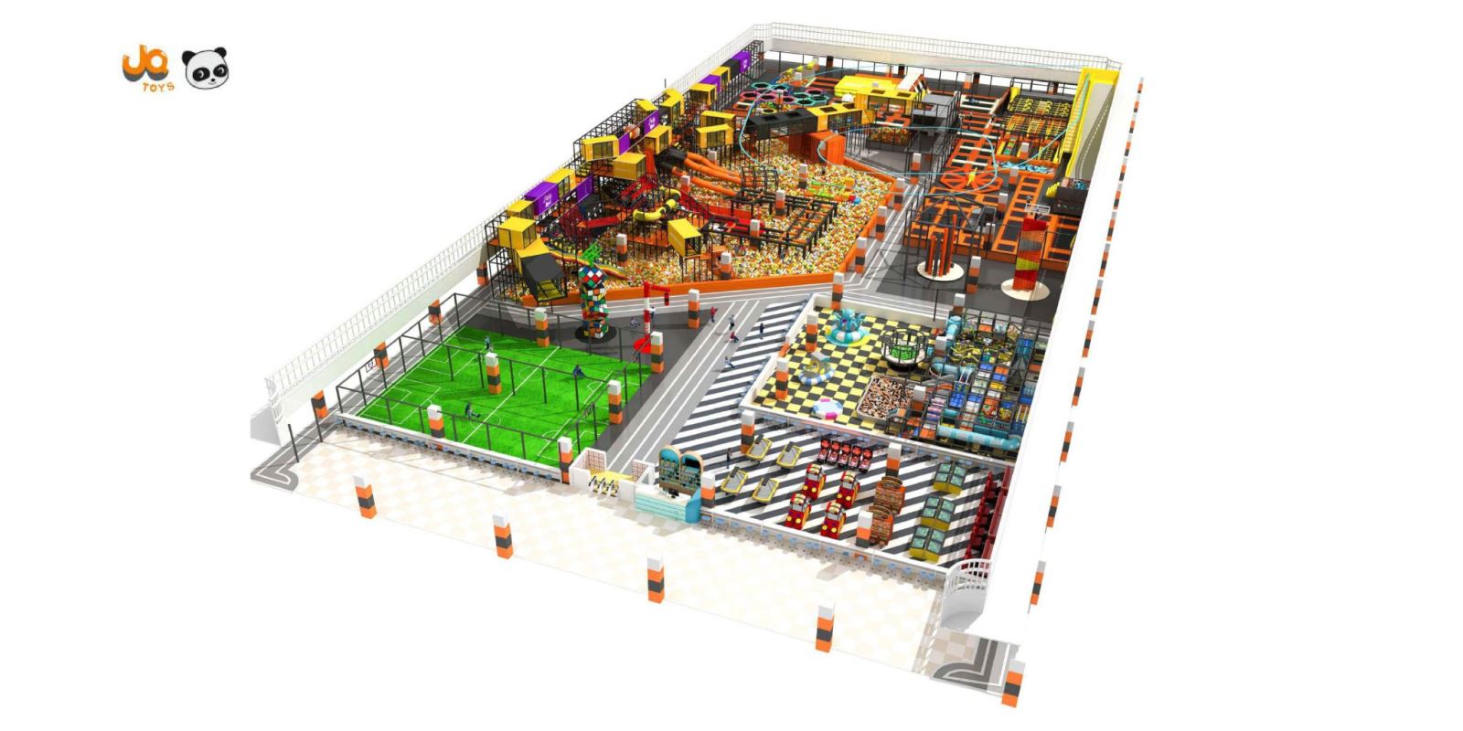 Khu vui chơi bạt nhún - khu vui chơi trong nhà, do choi anh thinh