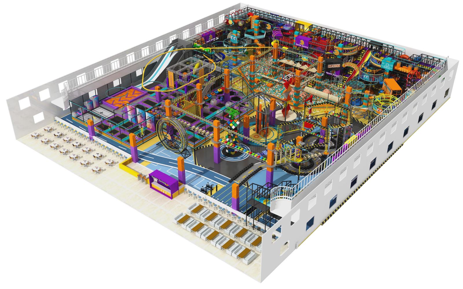 Mô hình khu vui chơi bạt nhún mẫu 2